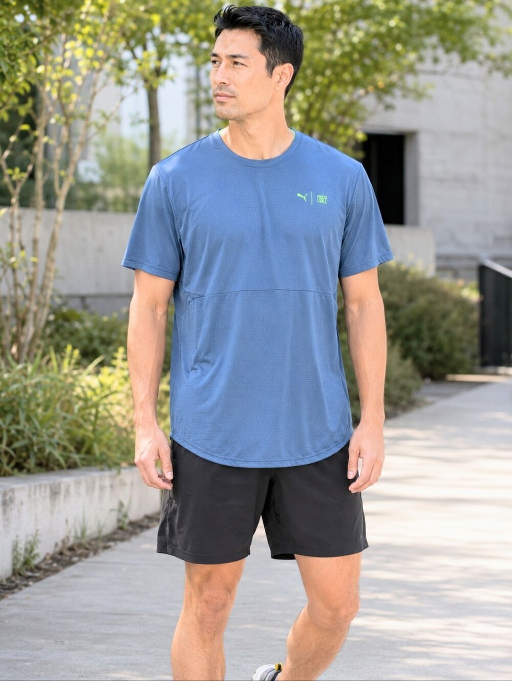 PUMA x First Mile Men's Medium Blue Running Training Performance T-Shirt